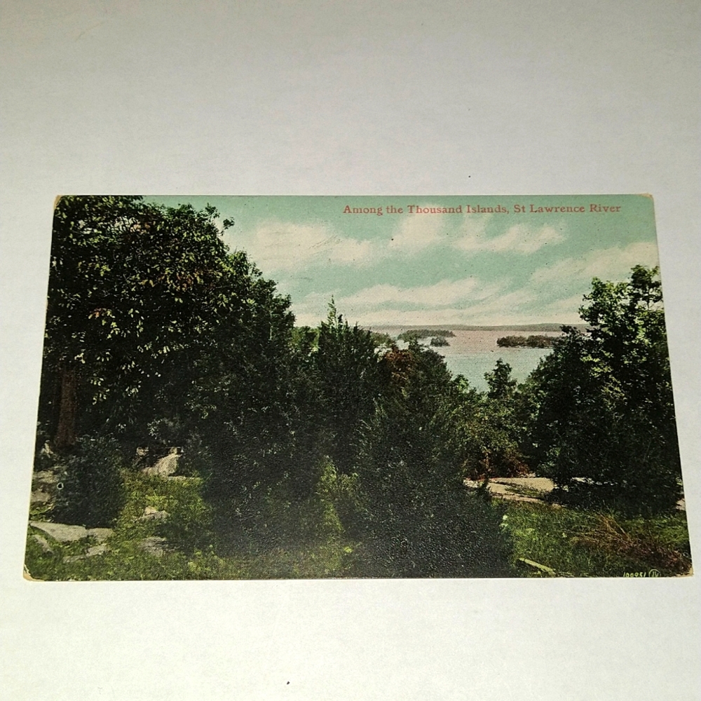 1906 foreign Canadian postcard depicting St Lawrence River